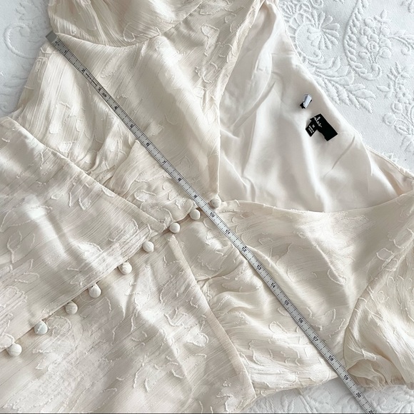 NWOT Gala in the Garden Cream Jacquard High-Low Midi Dress Small Medium - Picture 10 of 13